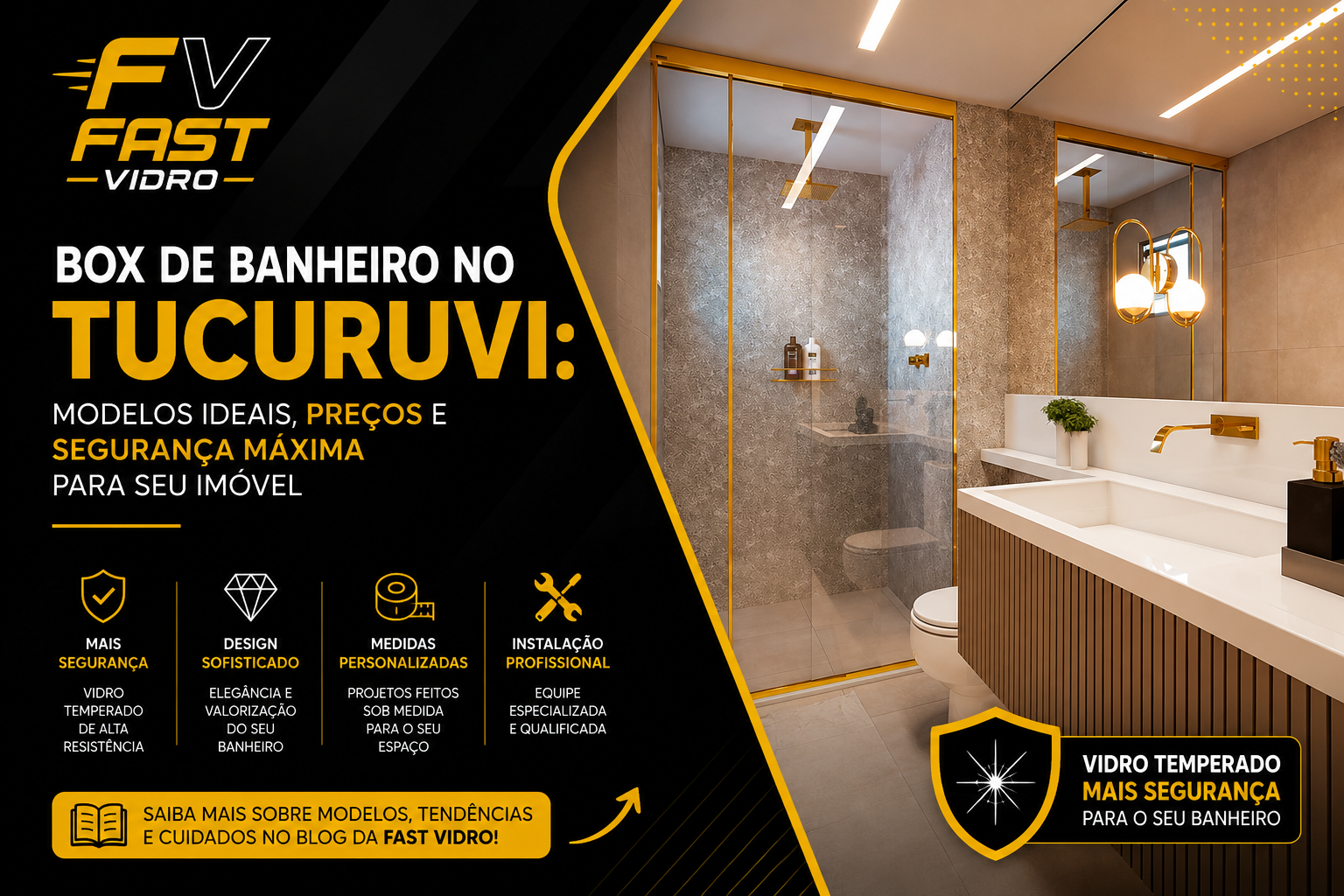 Box de Banheiro no Tucuruvi — Fast Vidro Vidraçaria Zona Norte