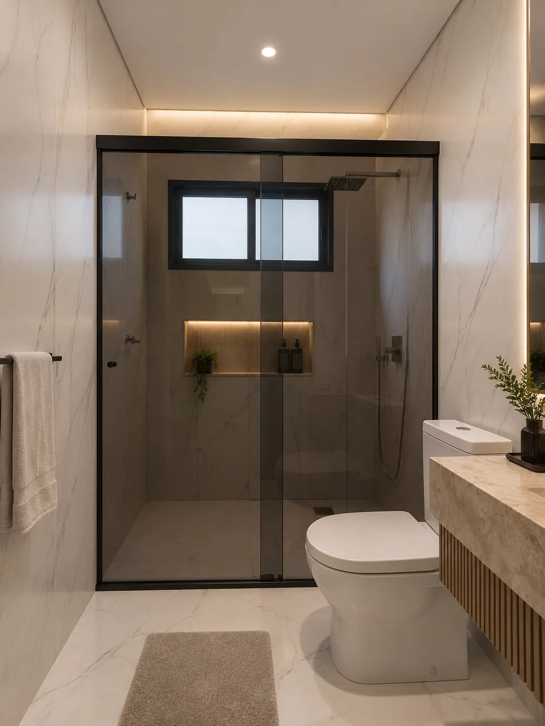 Box Tradicional Fumê instalado em Belém — projeto Fast Vidro 2