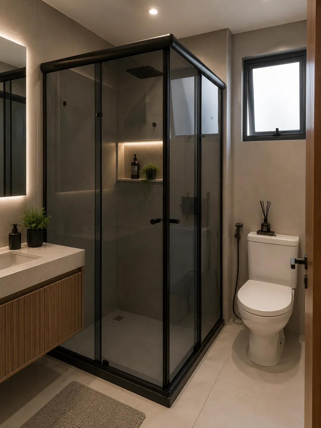 Box Tradicional Fumê instalado em Belém — projeto Fast Vidro 3
