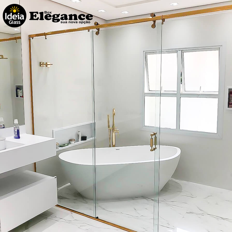 Box Elegance Incolor instalado em Brooklin — projeto Fast Vidro 2